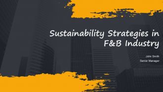 Sustainability Strategies In Fandb Industry PPT Structure AT