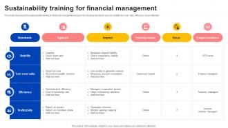 Sustainability Training For Financial Management