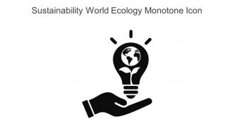 Sustainability World Ecology Monotone Icon In Powerpoint Pptx Png And Editable Eps Format