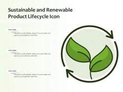 Sustainable and renewable product lifecycle icon