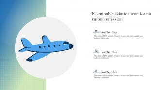 Sustainable Aviation Icon For No Carbon Emission