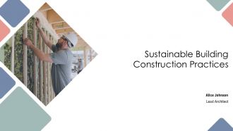 Sustainable Building Construction Practices PPT Mockup AT