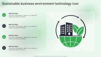 Sustainable Business Environment Technology Icon