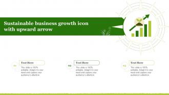 Sustainable Business Growth Icon With Upward Arrow