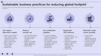 Sustainable Business Practices For Reducing Global Footprint