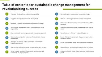 Sustainable Change Management For Revolutionizing Success CM MM Adaptable Ideas