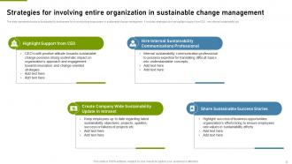 Sustainable Change Management For Revolutionizing Success CM MM Best Image