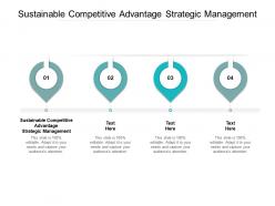 Sustainable competitive advantage strategic management ppt powerpoint outline cpb