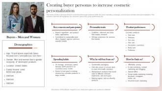 Sustainable Cosmetic Business Plan Creating Buyer Personas To Increase Cosmetic Personalization BP SS