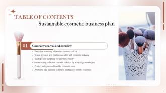 Sustainable Cosmetic Business Plan Powerpoint Presentation Slides Unique Good