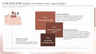 Sustainable Cosmetic Business Plan TAM SAM SOM Analysis Of Cosmetic Store Target Market BP SS