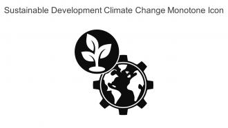Sustainable Development Climate Change Monotone Icon In Powerpoint Pptx Png And Editable Eps Format