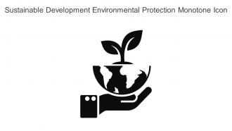 Sustainable Development Environmental Protection Monotone Icon In Powerpoint Pptx Png And Editable Eps Format