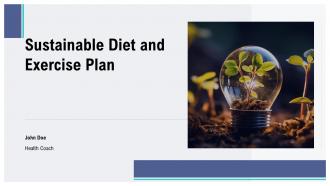 Sustainable Diet And Exercise Plan PPT Mockup ACP