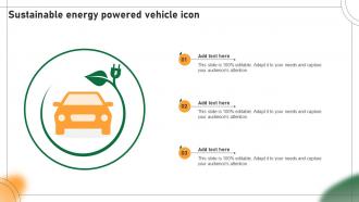 Sustainable Energy Powered Vehicle Icon