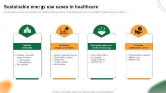 Sustainable Energy Use Cases In Healthcare