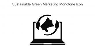 Sustainable Green Marketing Monotone Icon In Powerpoint Pptx Png And Editable Eps Format