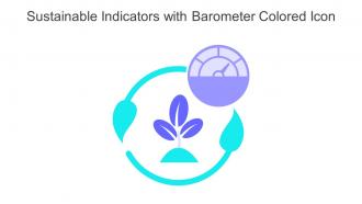 Sustainable Indicators With Barometer Colored Icon In Powerpoint Pptx Png And Editable Eps Format