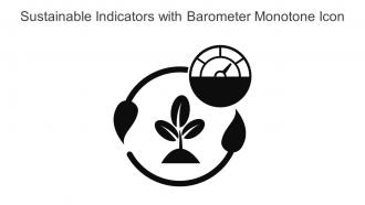Sustainable Indicators With Barometer Monotone Icon In Powerpoint Pptx Png And Editable Eps Format