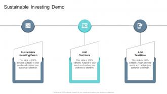 Sustainable Investing Demo In Powerpoint And Google Slides Cpb
