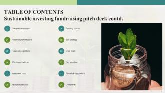 Sustainable Investing Fundraising Pitch Deck Ppt Template Professionally Adaptable