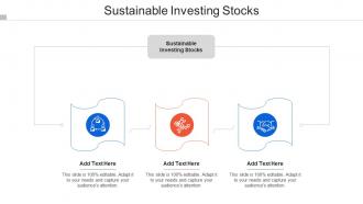 Sustainable Investing Stocks Ppt Powerpoint Presentation Ideas Graphics Cpb