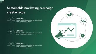 Sustainable Marketing Campaign Creation Icon