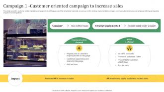 Sustainable Marketing Solutions Campaign 1 Customer Oriented Campaign To Increase Sales MKT SS V