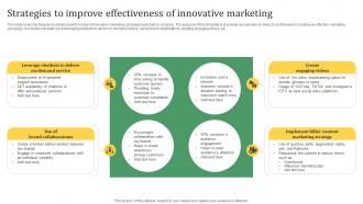 Sustainable Marketing Solutions Strategies To Improve Effectiveness Of Innovative MKT SS V