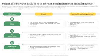 Sustainable Marketing Solutions To Overcome Traditional MKT SS V