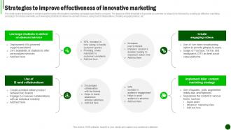 Sustainable Marketing Strategies To Improve Effectiveness Of MKT SS V
