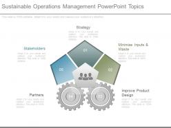 Sustainable Operations Management Powerpoint Topics