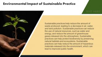Sustainable Practice Powerpoint Presentation And Google Slides ICP Appealing Informative