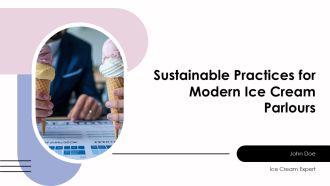 Sustainable Practices For Modern Ice Cream Parlours PPT Mockup AT