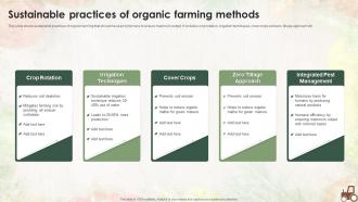 Sustainable Practices Of Organic Farming Methods