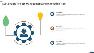 Sustainable Project Management And Innovation Icon