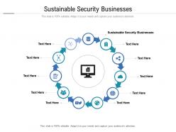 Sustainable security businesses ppt powerpoint presentation model example topics cpb
