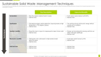 Sustainable Solid Waste Management Techniques