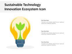 Sustainable technology innovation ecosystem icon