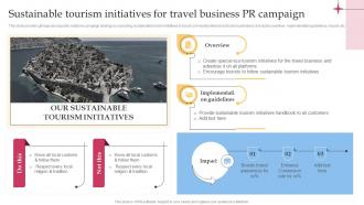 Sustainable Tourism Initiatives For Travel Efficient Tour Operator Advertising Plan Strategy SS V