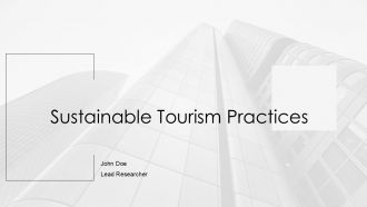 Sustainable Tourism Practices PPT Graphics AT