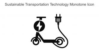Sustainable Transportation Technology Monotone Icon In Powerpoint Pptx Png And Editable Eps Format