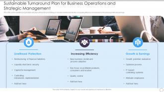 Sustainable Turnaround Plan For Business Operations And Strategic Management