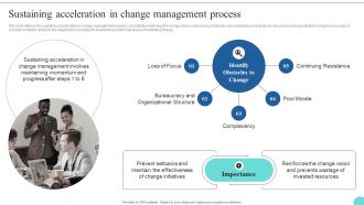 Sustaining Acceleration In Change Management Process Kotters 8 Step Model Guide CM SS