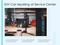 Suv car repairing at service center