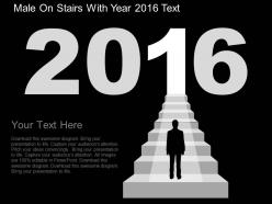 Sw male on stairs with year 2016 text flat powerpoint design