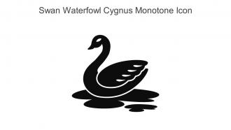 Swan Waterfowl Cygnus Monotone Icon In Powerpoint Pptx Png And Editable Eps Format