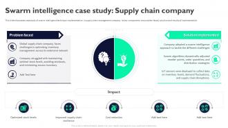 Swarm Intelligence Case Study Supply Chain Company Swarm Intelligence For Business AI SS