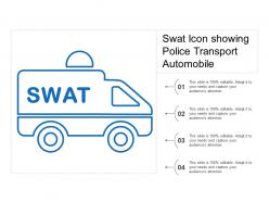 Swat icon showing police transport automobile