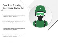 Swat icon showing user social profile job